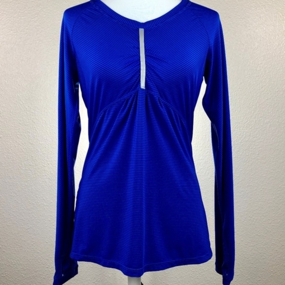 Athleta Cobalt Blue Long Sleeve Top - Picture 1 of 4